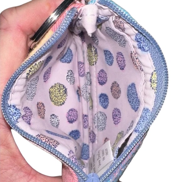 Vera Bradley All in One Crossbody Tropics Plaid Wallet and ID Badge Coin Purse - Picture 9 of 9